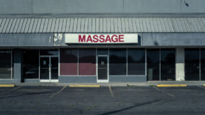 massage parlor storefront